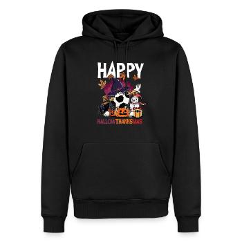 Hallothanksmas Soccer Halloween Noël - Sweat à capuche Premium bio Homme - noir - Devant - Nico (187cm)