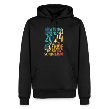Grundschule 2024 Eine Legende Grundschule Abschlus - Männer Premium Bio Hoodie - Schwarz - Vorne - Nico (187cm)