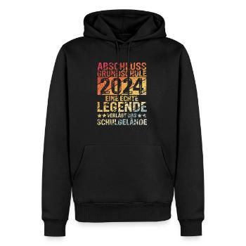Grundschule - Legende verläßt Schulgelände Abschlu - Männer Premium Bio Hoodie - Schwarz - Vorne - Nico (187cm)