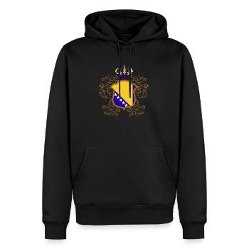 Fiers Bosniaques Bosnie-Herzégovine - Sweat à capuche Premium bio Homme - noir - Devant - Nico (187cm)
