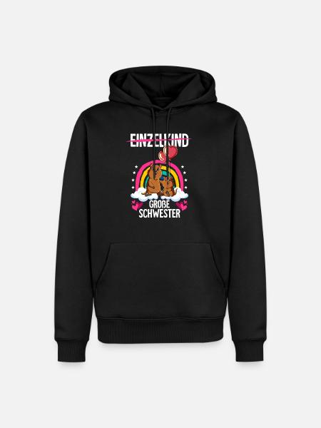 Ich werde Große Schwester Quokka - Männer Premium Bio Hoodie - Schwarz