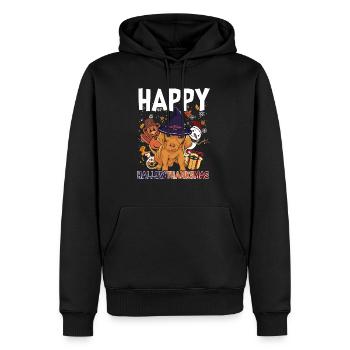 Hallothanksmas Dachshund Halloween Christmas - Männer Premium Bio Hoodie - Schwarz - Vorne - Nico (187cm)