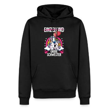 Ich werde Große Schwester Einhorn - Männer Premium Bio Hoodie - Schwarz - Vorne - Nico (187cm)
