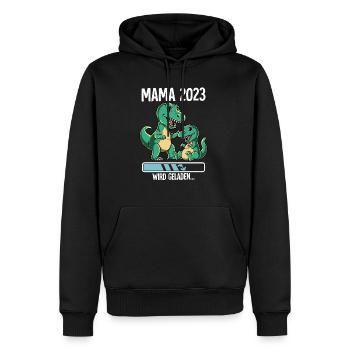Werdende Mama 2023 - Männer Premium Bio Hoodie - Schwarz - Vorne - Nico (187cm)