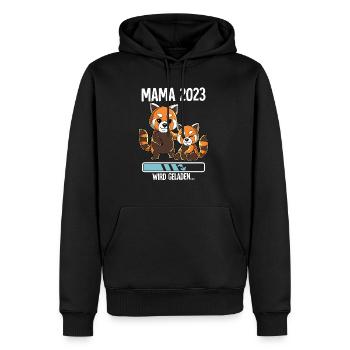 Werdende Mama 2023 - Männer Premium Bio Hoodie - Schwarz - Vorne - Nico (187cm)