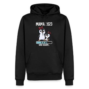 Werdende Mama 2023 - Männer Premium Bio Hoodie - Schwarz - Vorne - Nico (187cm)