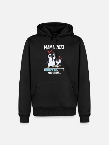 Werdende Mama 2023 - Männer Premium Bio Hoodie - Schwarz