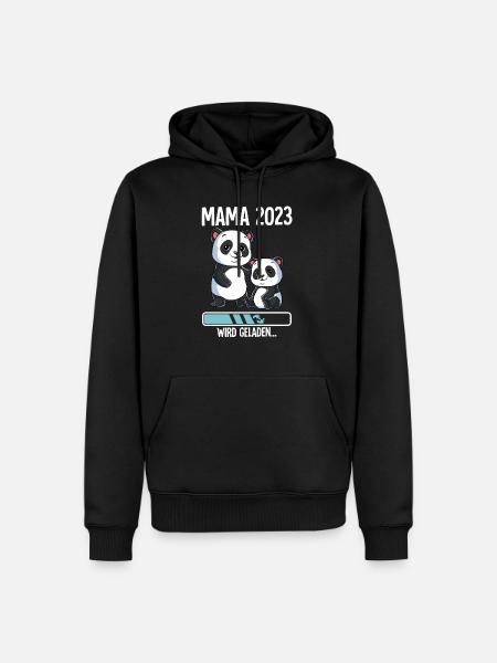 Werdende Mama 2023 - Männer Premium Bio Hoodie - Schwarz