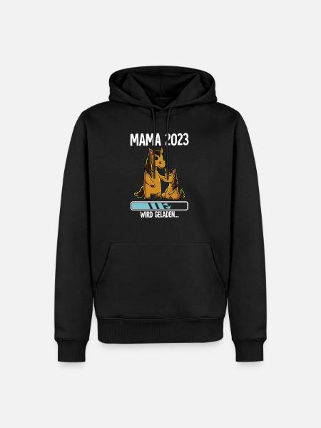 Werdende Mama 2023 - Männer Premium Bio Hoodie - Schwarz