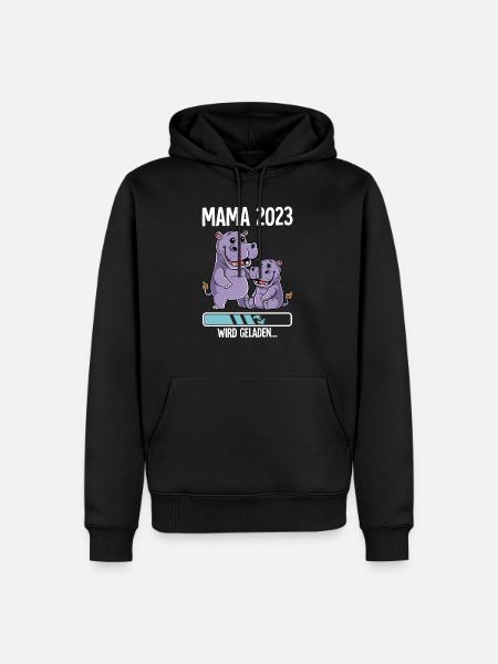 Werdende Mama 2023 - Männer Premium Bio Hoodie - Schwarz