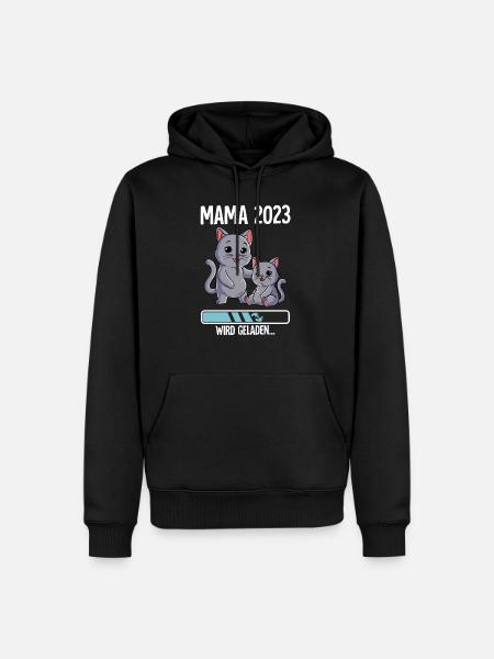 Werdende Mama 2023 - Männer Premium Bio Hoodie - Schwarz