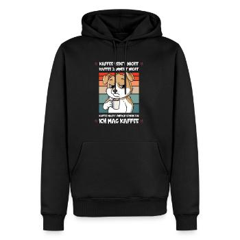 Kaffee Redet Nicht Kaffee Jammert Nicht Hund - Männer Premium Bio Hoodie - Schwarz - Vorne - Nico (187cm)
