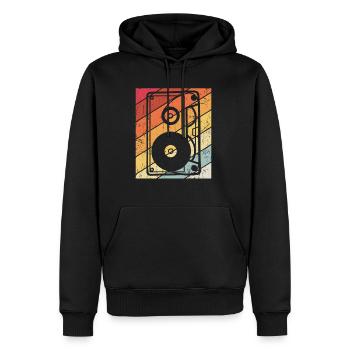 Retro Kassette Musikkassette - Vintage Tape Motiv - Männer Premium Bio Hoodie - Schwarz - Vorne - Nico (187cm)