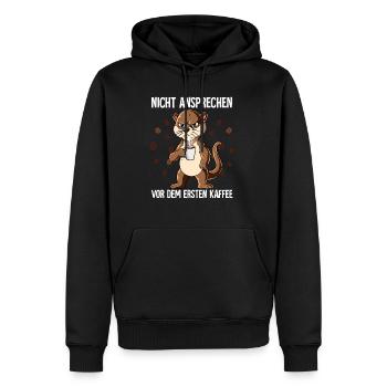 Nicht Ansprechen Vor Dem Ersten Kaffee Otter - Männer Premium Bio Hoodie - Schwarz - Vorne - Nico (187cm)