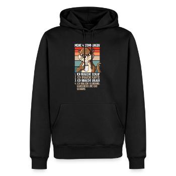 Meine 4 Stimmungen Kaffee Otter - Männer Premium Bio Hoodie - Schwarz - Vorne - Nico (187cm)