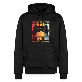 Level 18 Jahre Geburtstag 2004 Videospiel Liebhabe - Männer Premium Bio Hoodie - Schwarz - Vorne - Nico (187cm)