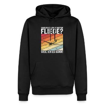 Segelfliegen Ohne Motor Motiv Extremsportler Segel - Männer Premium Bio Hoodie - Schwarz - Vorne - Nico (187cm)