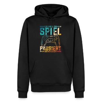 Gamer Zocker Design PC Spiel Gaming Geschenk Gamer - Männer Premium Bio Hoodie - Schwarz - Vorne - Nico (187cm)