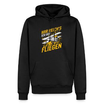 Mir Reichts Ich Geh Helikopter fliegen - Heli Flie - Männer Premium Bio Hoodie - Schwarz - Vorne - Nico (187cm)