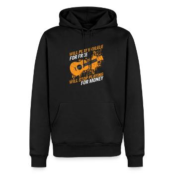 Will Play Ukulele Music For Free Will Stop Playing - Männer Premium Bio Hoodie - Schwarz - Vorne - Nico (187cm)
