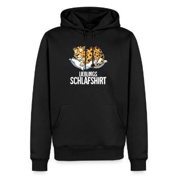 Lieblings Schlafshirt Leopard - Männer Premium Bio Hoodie - Schwarz - Vorne - Nico (187cm)