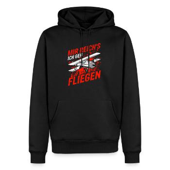 Mir Reichts Ich Geh Helikopter fliegen - Heli Flie - Männer Premium Bio Hoodie - Schwarz - Vorne - Nico (187cm)