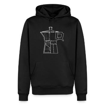 Espressokocher Kaffeekanne Geschenk Kaffee Liebhab - Männer Premium Bio Hoodie - Schwarz - Vorne - Nico (187cm)