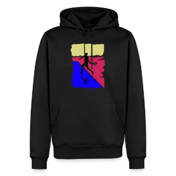 Padel Geschenk für Padel Spieler - Männer Premium Bio Hoodie - Schwarz - Vorne - Nico (187cm)