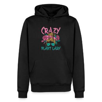 Crazy Plant Lady Garden Farmer Gardening - Männer Premium Bio Hoodie - Schwarz - Vorne - Nico (187cm)