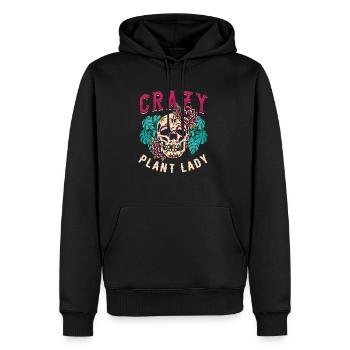 Crazy Plant Lady Garden Farmer Gardening - Männer Premium Bio Hoodie - Schwarz - Vorne - Nico (187cm)