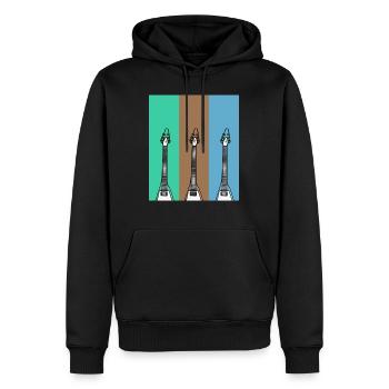 Gitarren - Männer Premium Bio Hoodie - Schwarz - Vorne - Nico (187cm)