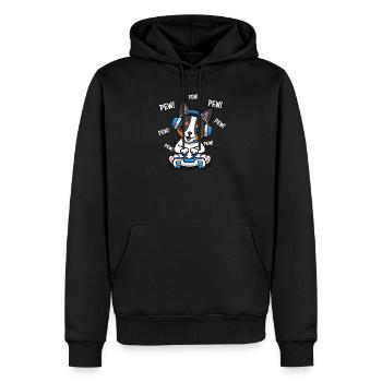 Rat Terrier - Sweat à capuche Premium bio Homme - noir - Devant - Nico (187cm)