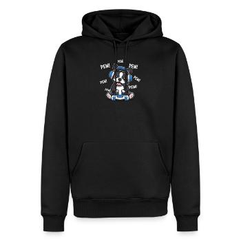 Boston-Terrier - Männer Premium Bio Hoodie - Schwarz - Vorne - Nico (187cm)