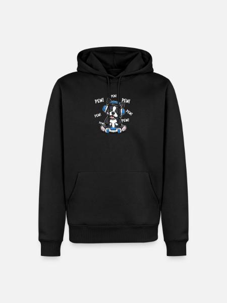 Boston Terrier - Men’s Premium Organic Hoodie - black