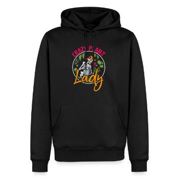 Crazy Plant Lady Garden Farmer Gardening - Männer Premium Bio Hoodie - Schwarz - Vorne - Nico (187cm)