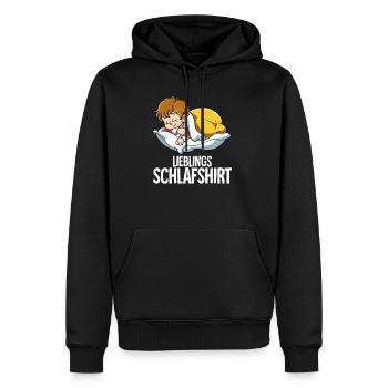 Lieblings Schlafshirt Junge - Männer Premium Bio Hoodie - Schwarz - Vorne - Nico (187cm)