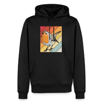 Rotkehlchen Vogelfreund Vogelfan Design Natur Lieb - Männer Premium Bio Hoodie - Schwarz - Vorne - Nico (187cm)