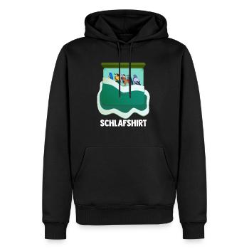 Schlafshirt Vogelmotiv Amsel Rotkehlchen Vogel Lie - Männer Premium Bio Hoodie - Schwarz - Vorne - Nico (187cm)
