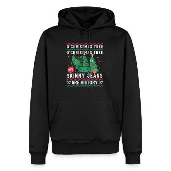 O’Christmas Tree My Skinny Jeans appartient à l’histoire - Sweat à capuche Premium bio Homme - noir - Devant - Nico (187cm)