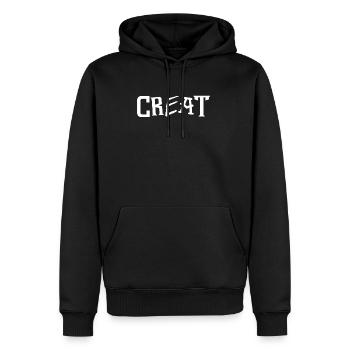 Créer une création créative par HOB Products - Sweat à capuche Premium bio Homme - noir - Devant - Nico (187cm)