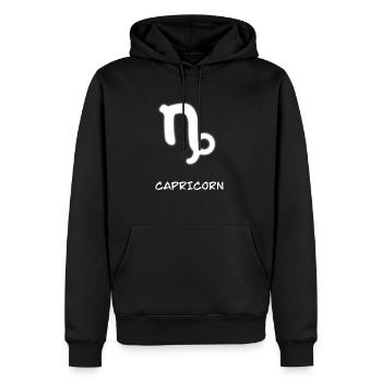 Steinbock Horoskop by HOB Products - Männer Premium Bio Hoodie - Schwarz - Vorne - Nico (187cm)