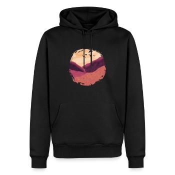 Vues sur la campagne par HOB Products - Sweat à capuche Premium bio Homme - noir - Devant - Nico (187cm)