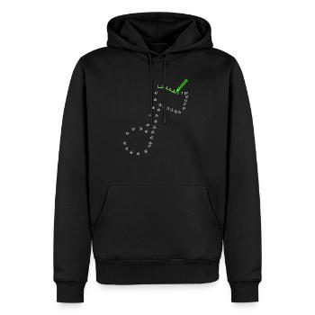 Peinture en chiffres Musiknote par HOB Products - Sweat à capuche Premium bio Homme - noir - Devant - Nico (187cm)
