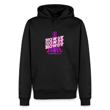 Howdy Howdy 60s Western Rodeo Texas - Männer Premium Bio Hoodie - Schwarz - Vorne - Nico (187cm)