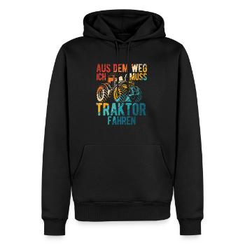 Traktor Ackerbauer Bauernhof Landmaschinen Landwir - Männer Premium Bio Hoodie - Schwarz - Vorne - Nico (187cm)