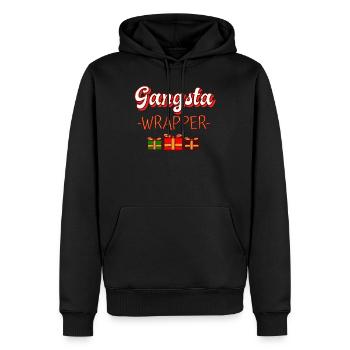 Weihnachten Humor Gangsta Wrapper - Männer Premium Bio Hoodie - Schwarz - Vorne - Nico (187cm)