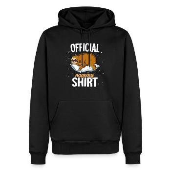 Sleeping Sloth Official Napping - Men’s Premium Organic Hoodie - black - Front - Nico (187cm)