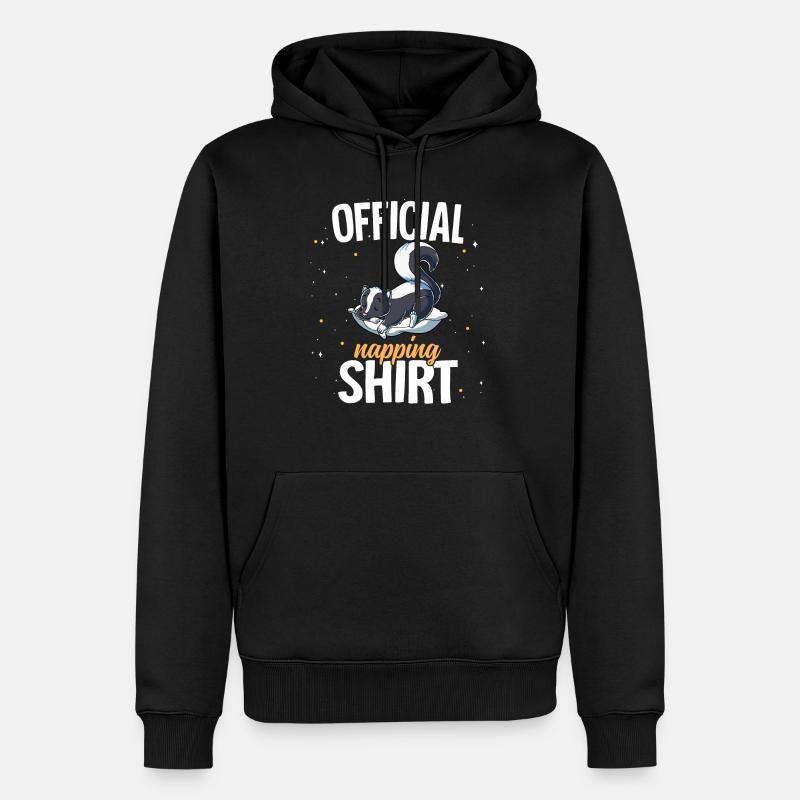 Sleeping Skunk Sieste officielle - Sweat à capuche Premium bio Homme - noir