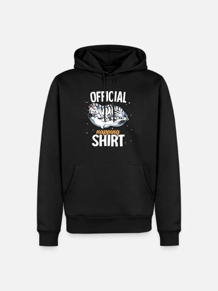 Sleeping Zebra Official Napping - Men’s Premium Organic Hoodie - black