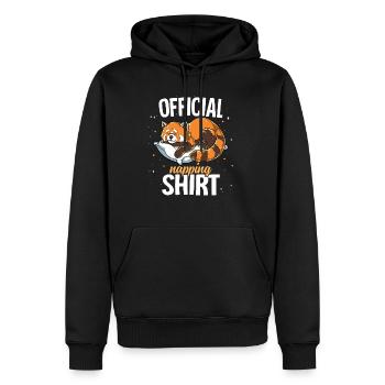Panda rouge endormi Sieste officielle - Sweat à capuche Premium bio Homme - noir - Devant - Nico (187cm)
